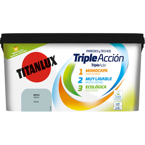 Pintura triple acción titanlux 4l brisa