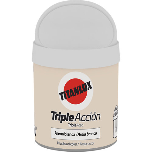 Pintura interior satinada luxens 0.75l 2020-r30b lila rosaceo empolvado 20 Pintura tester triple acción titanlux 75ml arena blanca