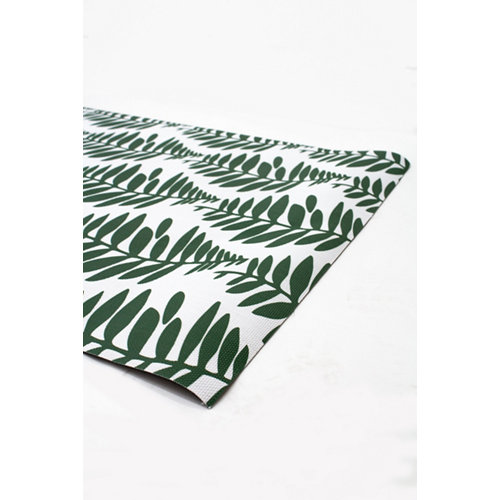 Alfombra interior/exterior pvc hakuna hojas verdes verde 90x60cm