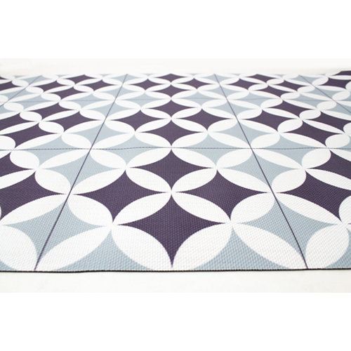 Alfombra de interior y de exterior color geométrico pvc 180cm x 120cm