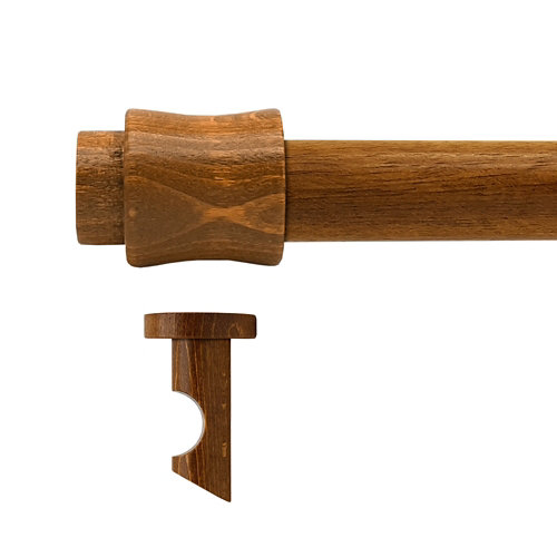 Kit barra madera ø 20mm cata roble 150cm s/anillas techo