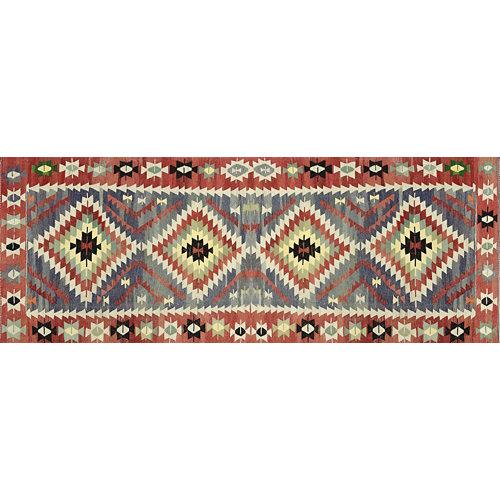 Alfombra multicolor pvc circulos pop 195 x 300cm 25 Alfombra vinilo kilim multicolor 2574 du-01 52 x 140 cm