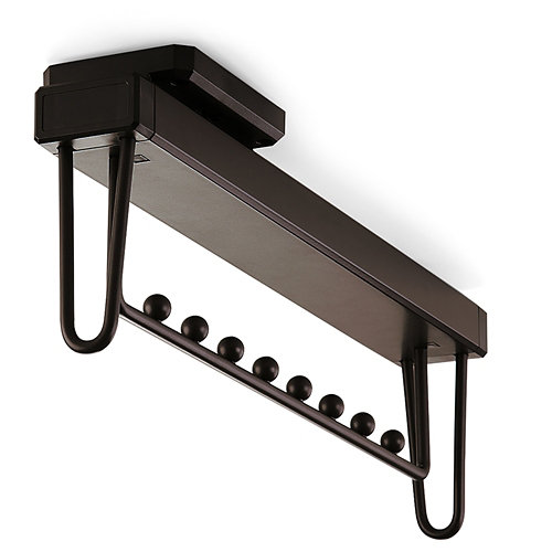 Colgador extraible moka para armario en aluminio con cierre suave. fondo 44.5 cm
