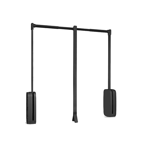 Colgador abatible sling titanio para armario. ancho regulable 45-60cm
