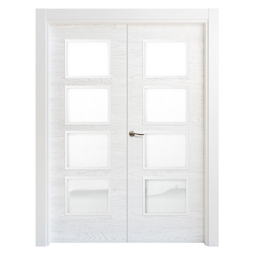 Puerta corredera cristal bonn uñero y condena 72,5x203 cm 23 Puerta doble acristalada bari premium blanco i 9x145 cm