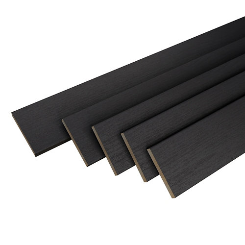 Kit de 5 tapetas planas de melamina azabache 70x10 cm