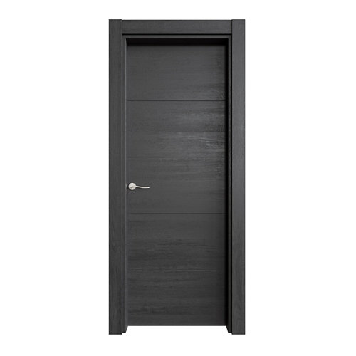 Composición nº82 spaceo home armario kit vestidor sin puertas gris 240x80x60cm 26 Puerta ciega berna azabache 7x72,5 cm d