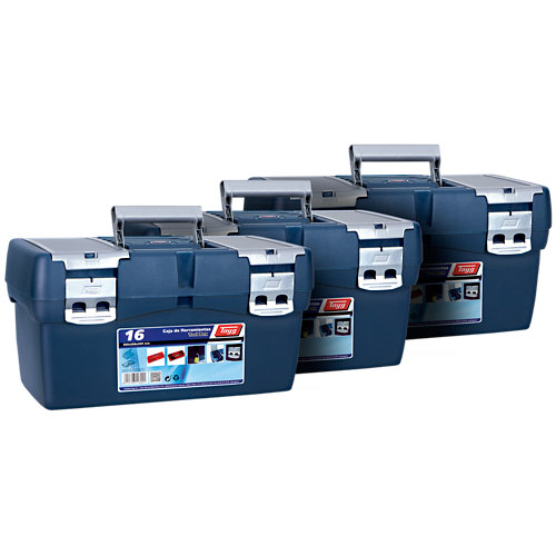 Lote 3 cajas de herramientas tayg nº 16 50 x 25,8 x 25,5 cm