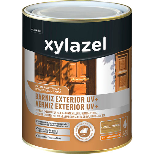 Barniz exterior uv plus brillante xylazel 750 ml castaño