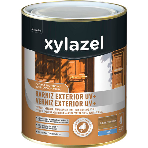 Pintura interior satinada luxens 4l 2040-r90b azul scandi oscuro 21 Barniz exterior uv plus mate xylazel 750 ml nogal