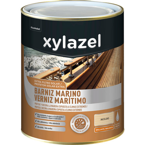 Barniz exterior luxens satinado 750 ml blanco 19 Barniz marino xylzazel brillante 750 ml incoloro