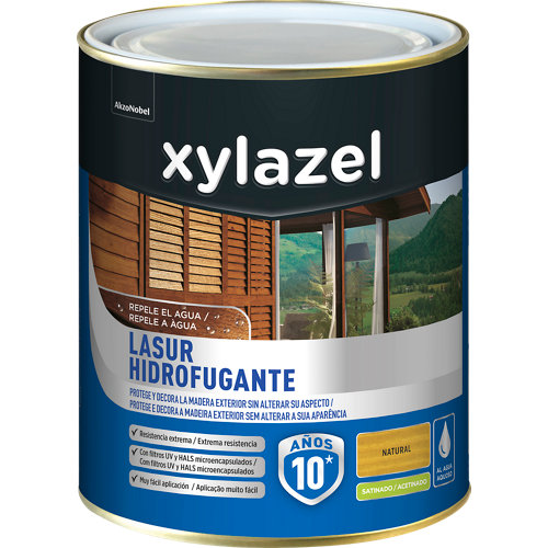 Protector de madera hidrofugante satinado xylazel 2.5 l natural