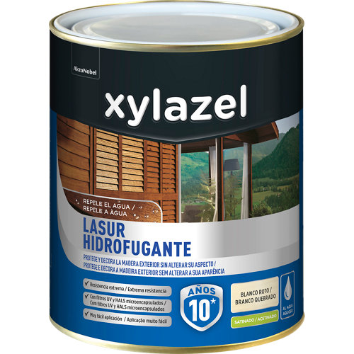 Protector de madera hidrofugante satinado xylazel 2.5 l blanco