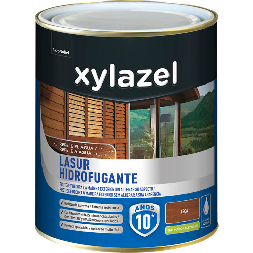 Protector de madera hidrofugante satinado xylazel 750 ml teca