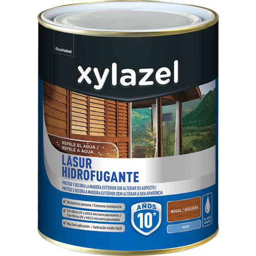 Protector de madera hidrofugante mate xylazel 2.5 l nogal