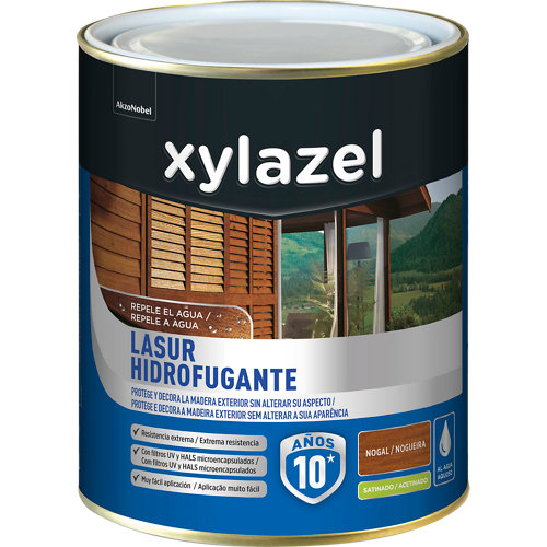 Protector de madera hidrofugante satinado xylazel 750 ml nogal