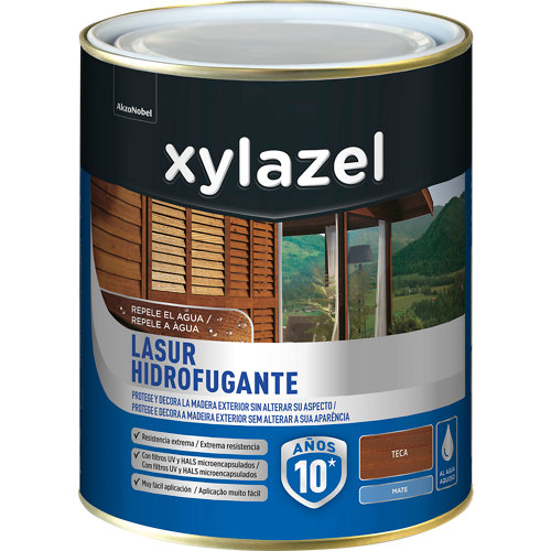 Protector de madera hidrofugante mate xylazel 750 ml teca