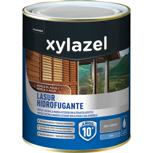 Protector de madera hidrofugante mate xylazel 750 ml gris