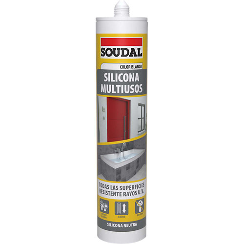 Silicona multiuso neutra soudal 290 ml blanco