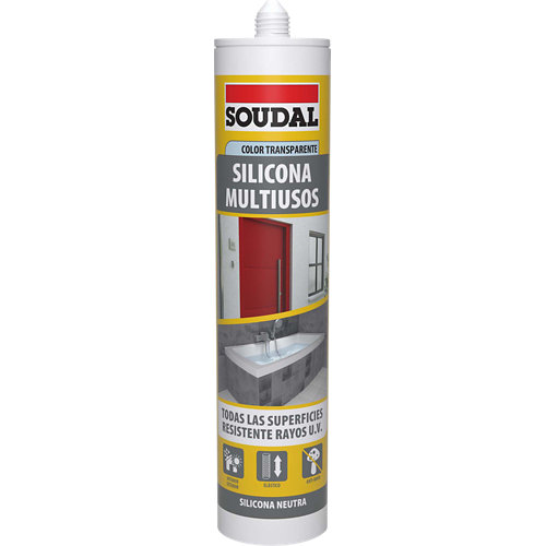 Silicona multiuso neutra soudal 290 ml transparente