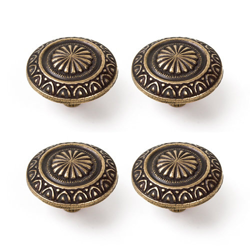 Pack 4 pomos de cuero viejo 34 mm