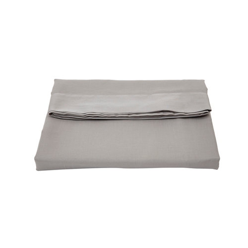 Sábana encimera inspire algodón egipcio 300 hilos gris para cama de 150 cm