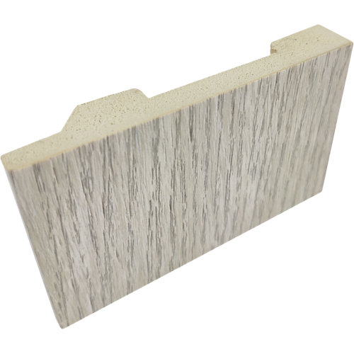 Puerta ciega bari plus blanca 9x72,5 cm i 26 Rodapié gris de pvc 10 cm
