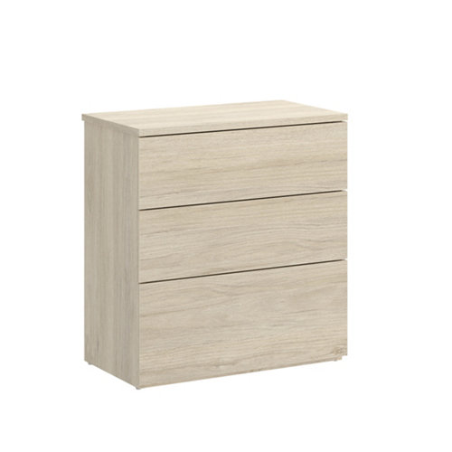 Cajonera 3 cajones roble 58x52x34cm