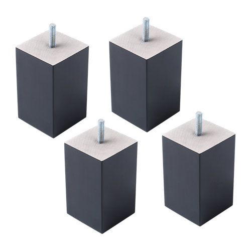 Lote 4 patas regulables de acero para mesa