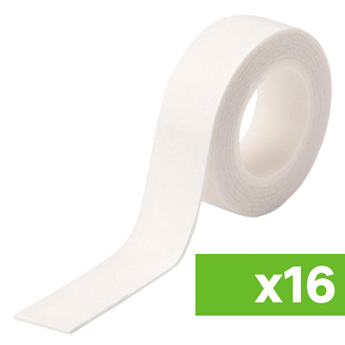 Lote 16 rollos de cinta adhesiva doble cara blanca 15x750 mm