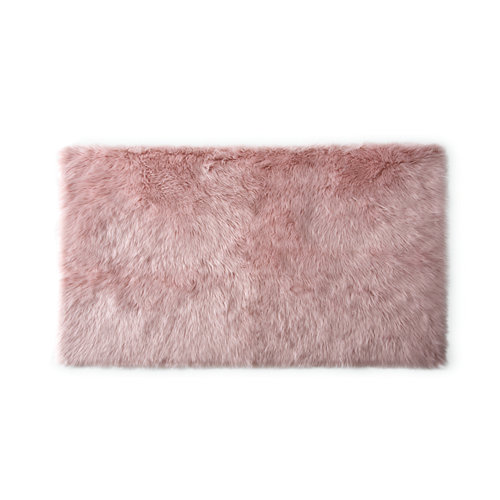 Alfombra acrílica pelo largo skin rosa 160 x 230 cm