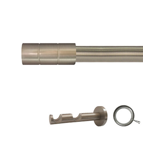 Kit 2 barras metal ø 20mm pipe azero 200cm c/anillas pared