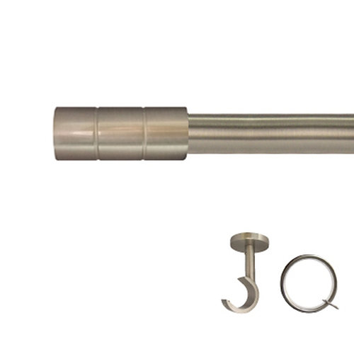 Kit barra metal ø 20mm pipe azero de 300cm c/anillas techo