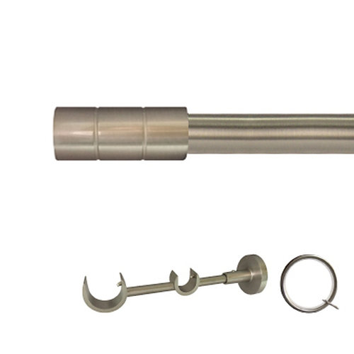 Kit 2 barras metal ø 30-20mm pipe azero 150cm c/anilla pared