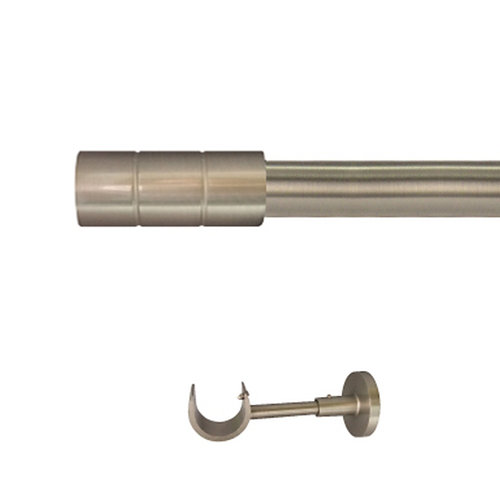 Kit barra metal ø 30mm pipe azero 250cm s/anillas pared