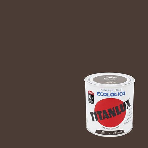 Esmalte de agua titanlux tabaco brillante 250 ml