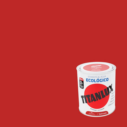 Esmalte de agua titanlux rojo china satinado 250 ml
