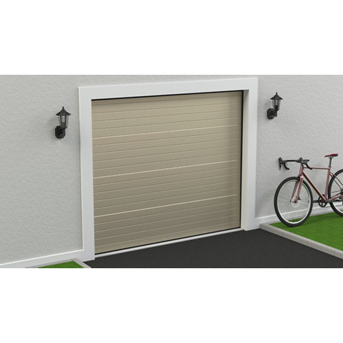 Toldo menorca brazo punto recto motorizado con cofre gris y tela café 3,5x1m 26 Puerta garaje seccional motorizada ral 1015 250x212,5