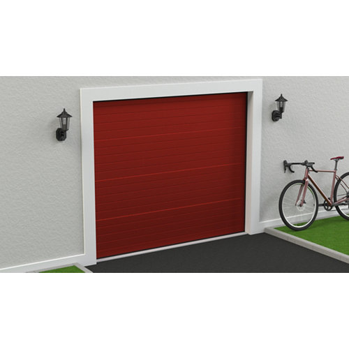 Jamba de mdf melamina blanca 45x10 mm x 2,25 m (ancho x grueso x largo) 25 Puerta garaje seccional motorizada ral 3000 250x212,5