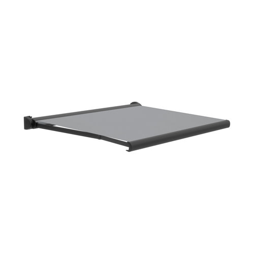 Toldo ibiza brazos extensible manual con cofre gris y tela gris 5x3m