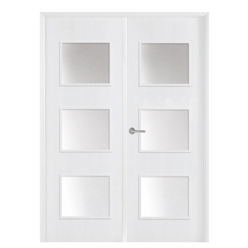 puerta sofía roble de apertura derecha de 125 cm 28 Puerta doble con cristal bari plus blanca 7x2x125cm d
