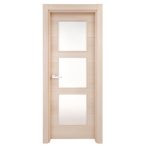 Armario spaceo home manila gris oscuro abatible interior blanco 240x160x60cm 25 Puerta acristalada berna acacia130x72,5 cm i