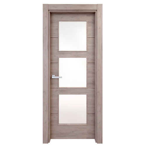 Puerta de entrada acorazada 400 2 cuadros derecha sapelly/blanco de 90.3x208 cm 25 Puerta acristalada roble gris 110x62,5 cm i