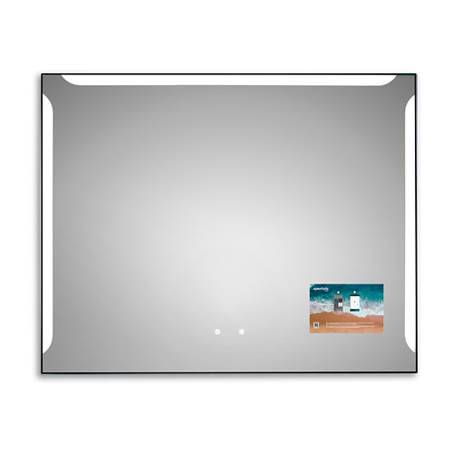 Espejo de baño con luz alice negro 100x80 cm