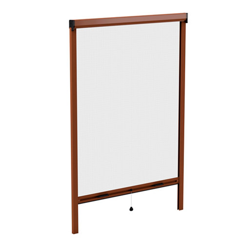 Mosquitera enrollable color bronce para ventana de 160x160 cm (ancho x alto)