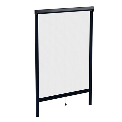 Mosquitera enrollable color gris 7016 para ventana de 160x160 cm (ancho x alto)