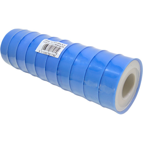 Pack 10 rollos cinta ptfe,largo 12 metros,ancho 12mm,bd 0,30 cm3-0,075
