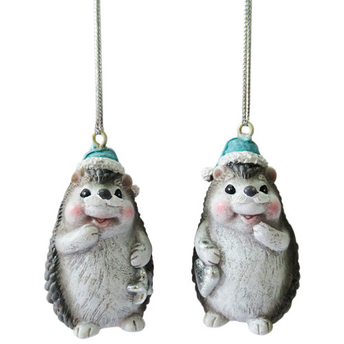 Set de 2 colgantes erizos 5 cm
