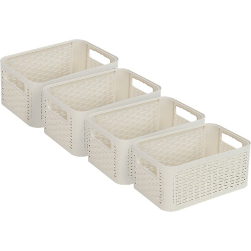 Lote 4 cestos color crudo para ropa cottagecapacidad 7 litros y 38,5x29,5x27,4cm de la marca Blanca / Sin definir en acabado de color Beige fabricado en Plástico