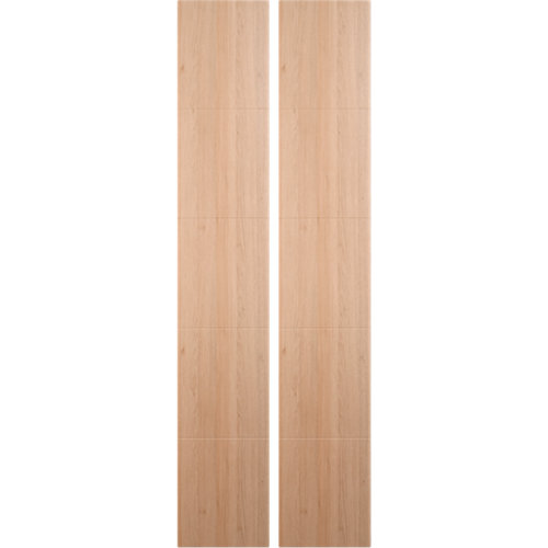 Puerta metálica izquierda blanco/acero lacado blanco de 210x90 cm 23 Pack 2 puertas abatibles armario lucerna roble 30x240x1,9cm